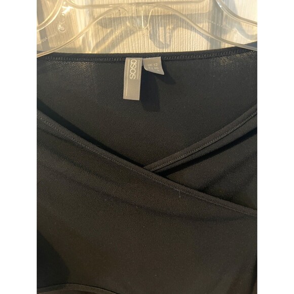 ASOS Dress Womens sz 8 Cut Out Middle Bodycon Ruched Sexy Whimsigoth Stretch Y2k - Picture 3 of 8